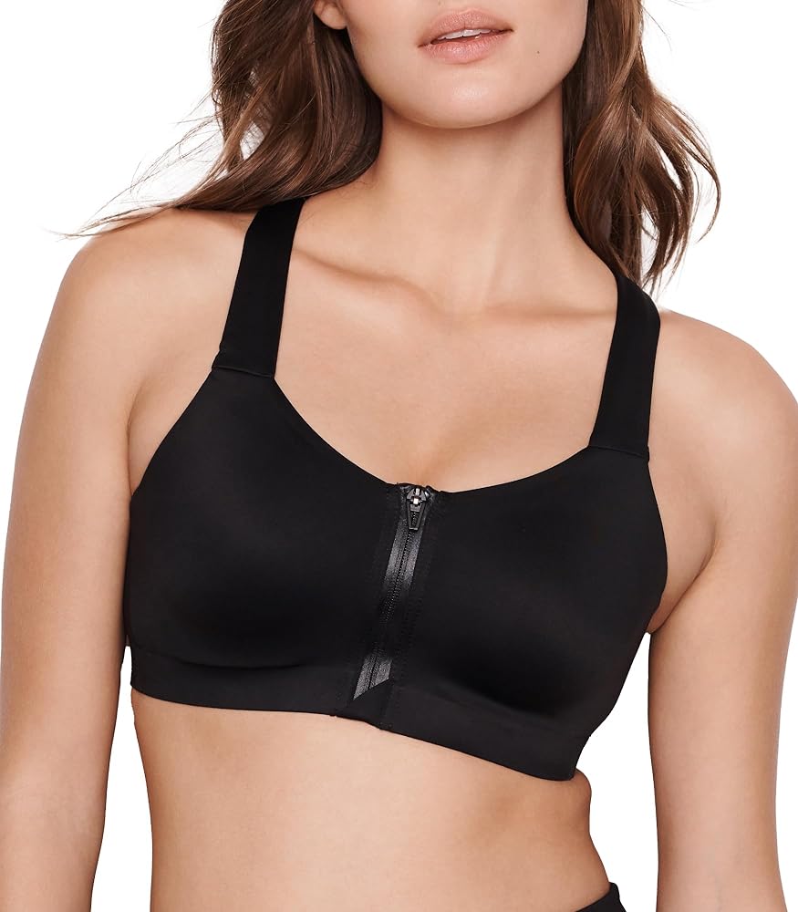 Victoria's Secret Knockout Underwire Sports Bra Zipper Front Closure, High Impact Sports Bras for Women (32B-38DDD)