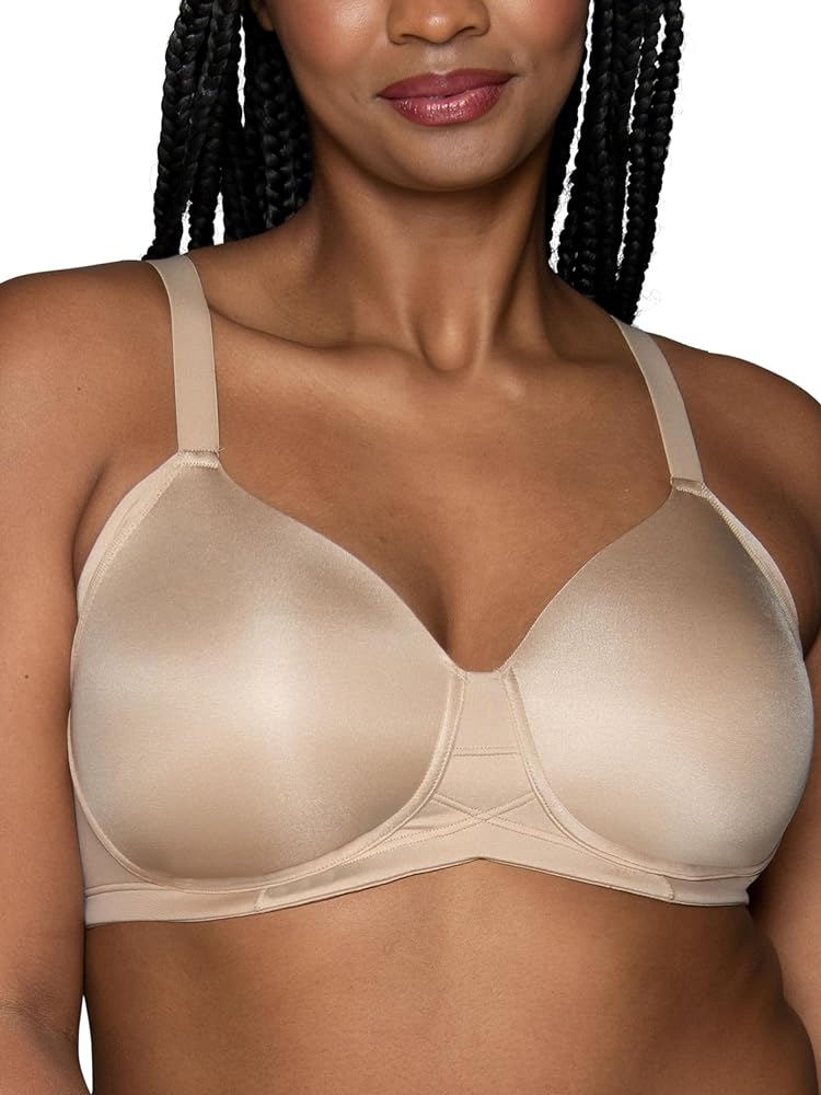 Vanity Fair Women's Full Figure Wireless Bra, Extended Side & Back Smoothing, Lightly Lined Cups Up to DDD