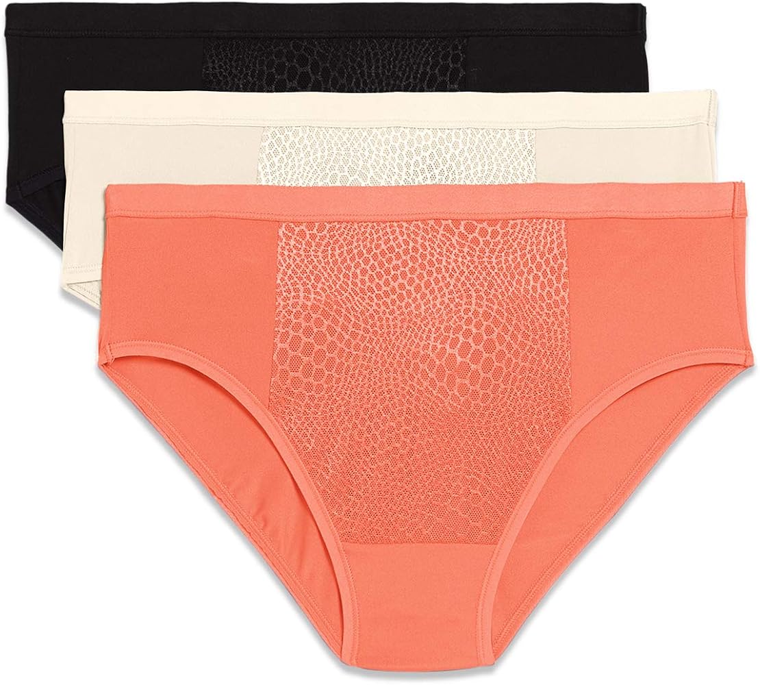 Warner's Women's Blissful Benefits Tummy-Smoothing Comfort Microfiber Hipster 3-Pack Ru5023w