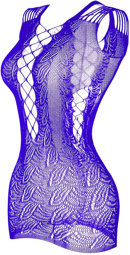 Women's Mesh Lingerie Fishnet Babydoll Mini Dress Free Size Bodysuit