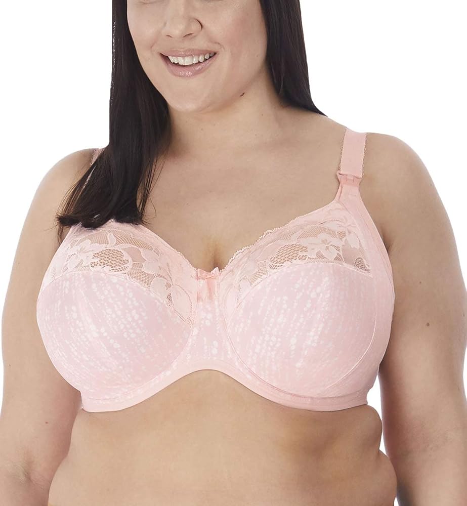 Elomi Molly Stretch Lace Underwire Nursing Bra (4542) - Blush