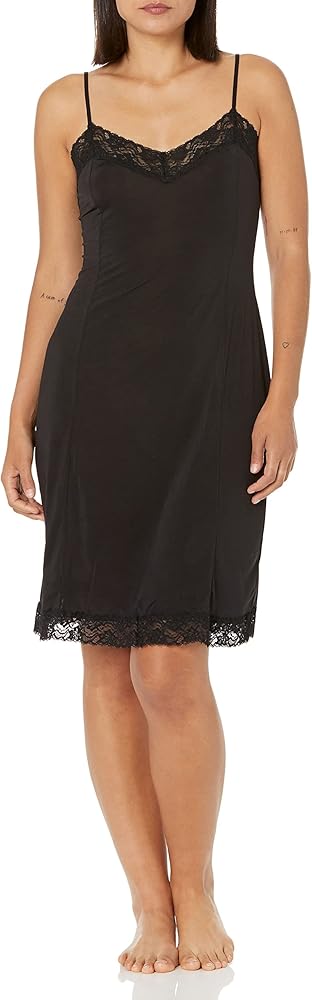 Jones New York Women's Silky Touch 38 Spaghetti Strap Anti-Cling Full Slip W/Lace