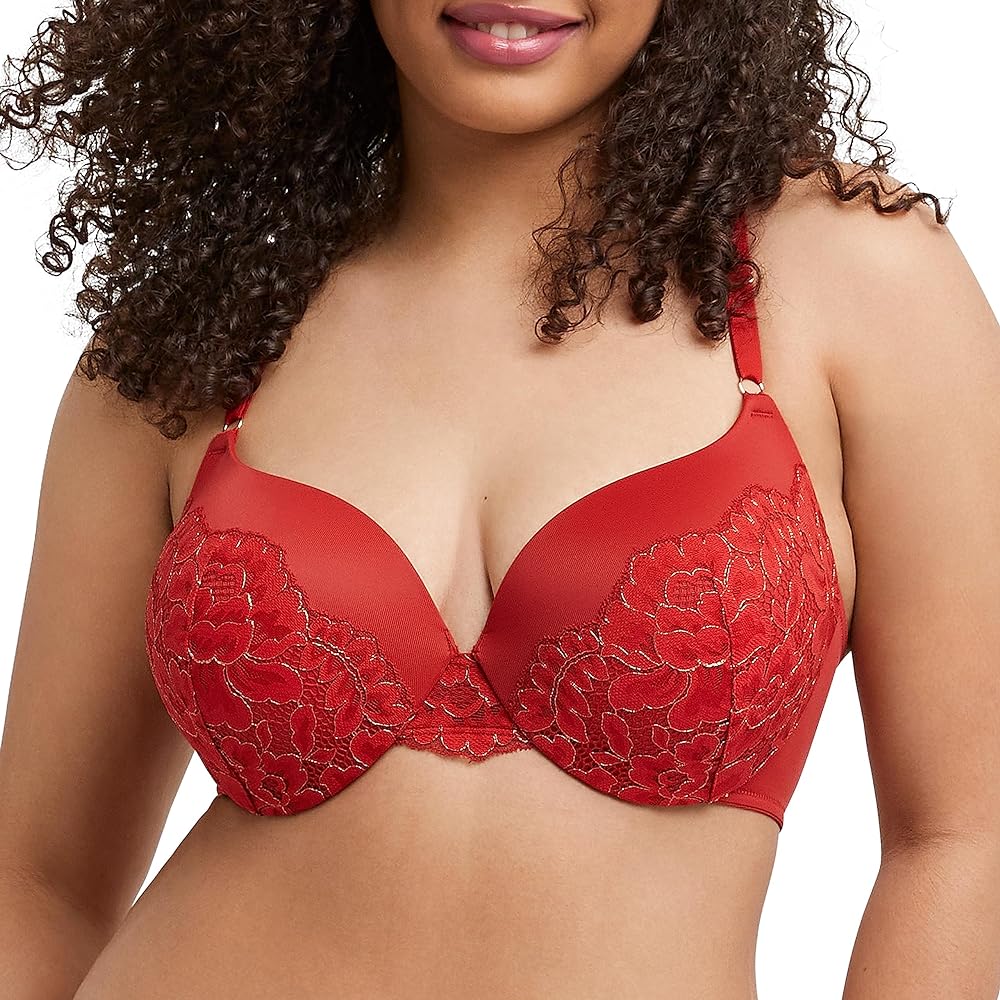 Maidenform Women's Underwire Bra, Love the Lift Smoothing Lace Demi Bra, Push-up Bra for Women