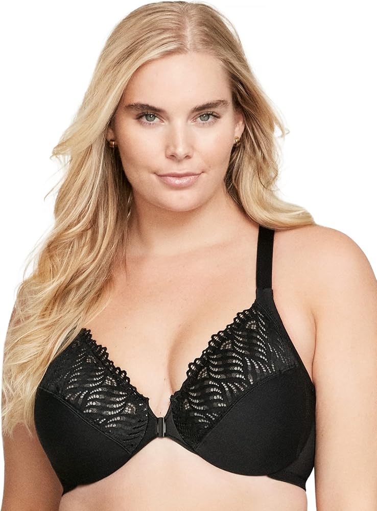 Glamorise Women's Plus Size Front-close T-back Wonderwire Underwire #1246