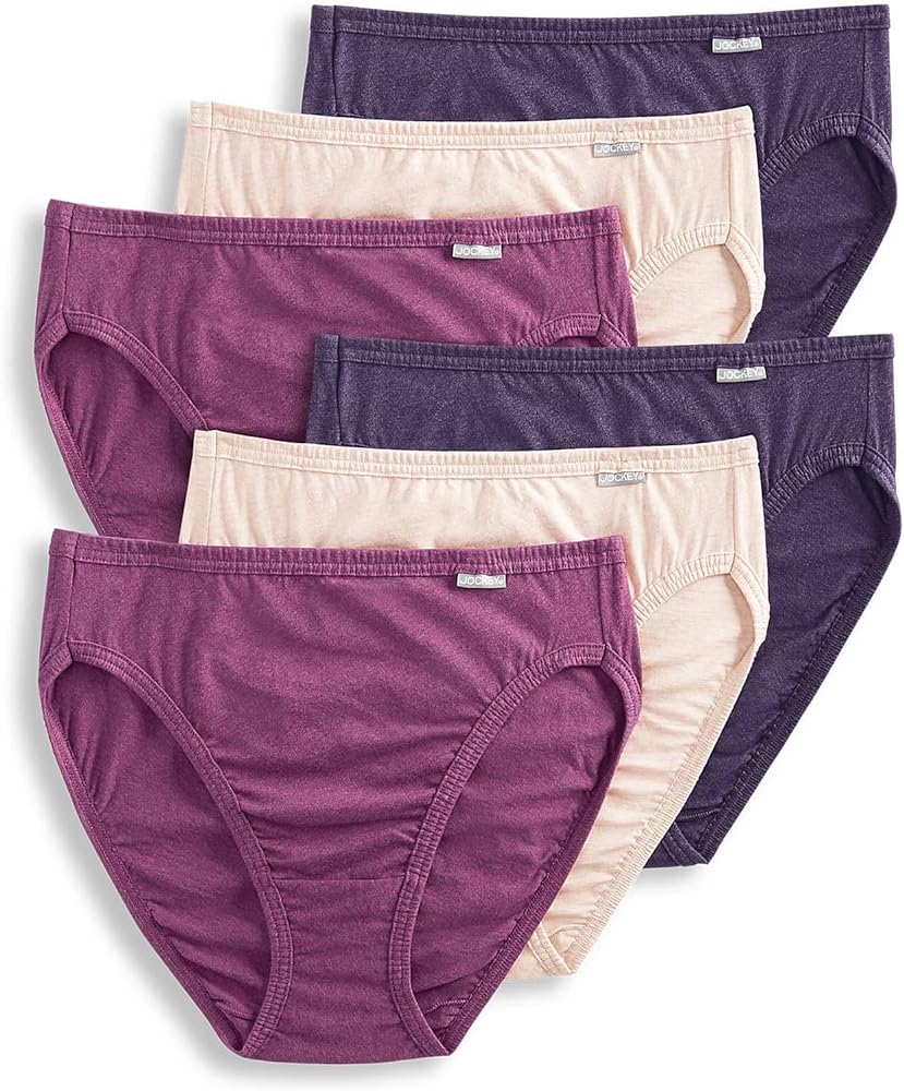 Jockey Women's Underwear Elance® French Cut - 6 Pack Underwear Women Pack, 100% Cotton