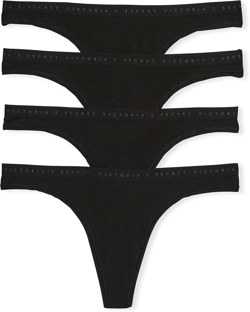 Victoria's Secret Women's Cotton Thong Underwear, Panties for Women, Multi Pack (XS-XXL)