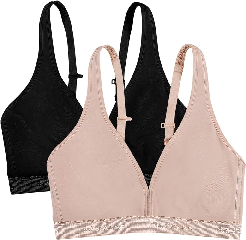 Fruit of the Loom Women's Wirefree Cotton Bralette Available in Multi Packs