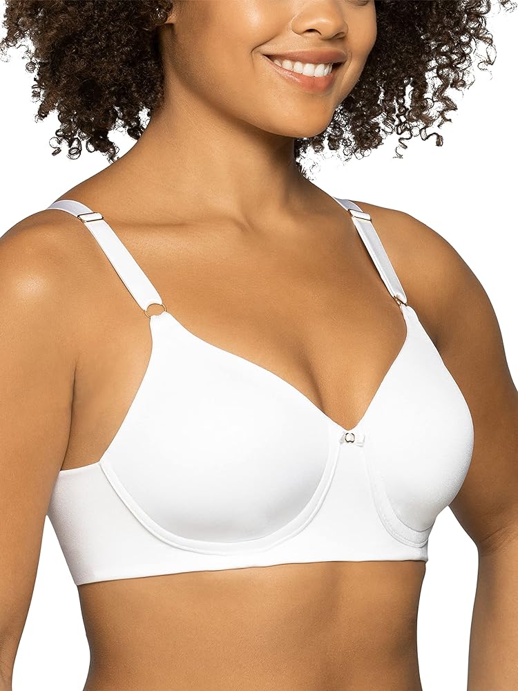 Vanity Fair Women's Full Coverage Beauty Back Smoothing Bra, 4-Way Stretch Fabric, Lightly Lined Cups up to DD