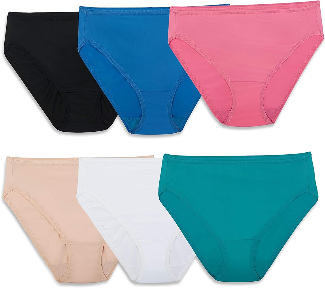 Fruit of the Loom Women's Microfiber Underwear, Lightweight & Sleek, Available in Plus Size