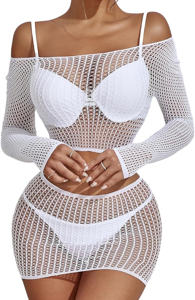 Buitifo Lingerie for Women Fishnet Babydoll Chemise Sexy Nightwear Teddy Dress