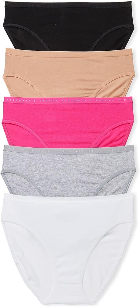 Victoria's Secret Women's Cotton Brief Underwear, Full Coverage Panties for Women, Multi Pack (XS-XXL)