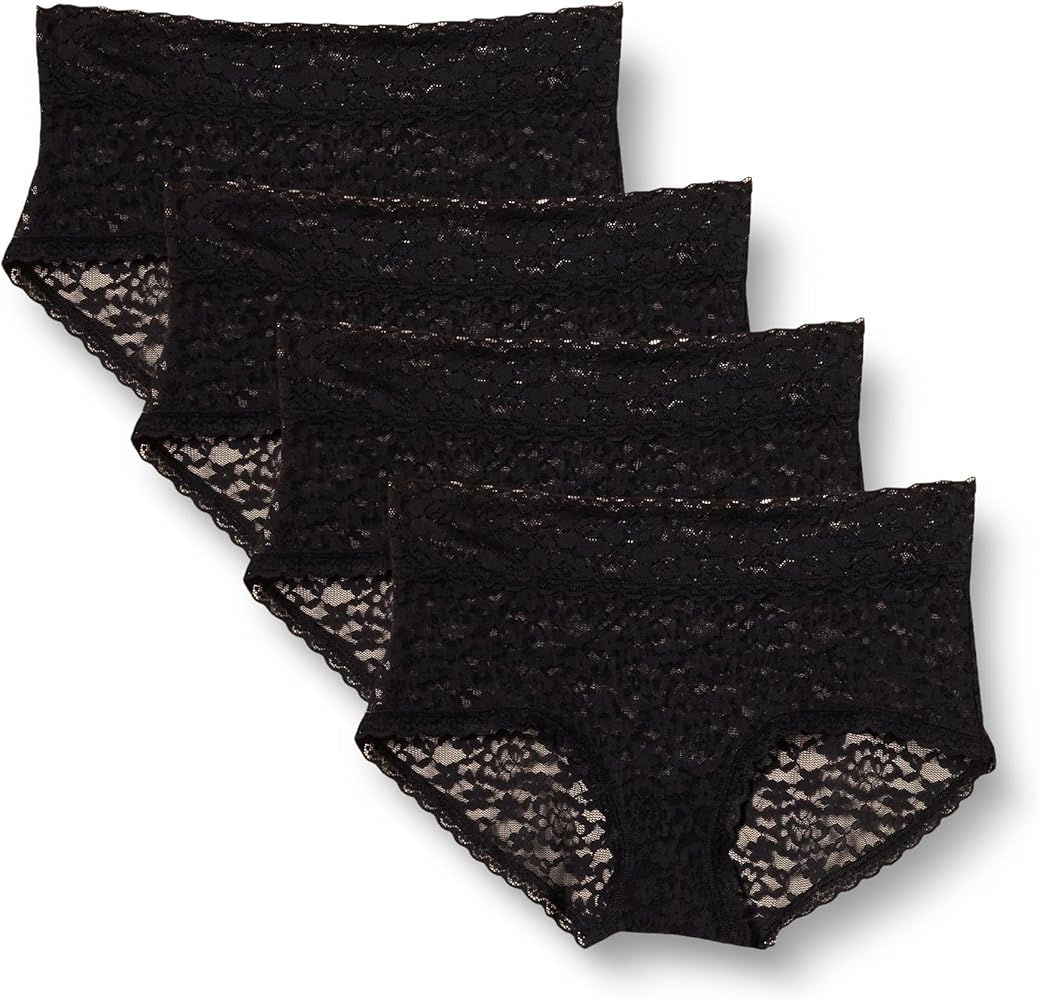 Amazon Essentials Women's Lace Stretch Hipster Underwear, Pack of 4