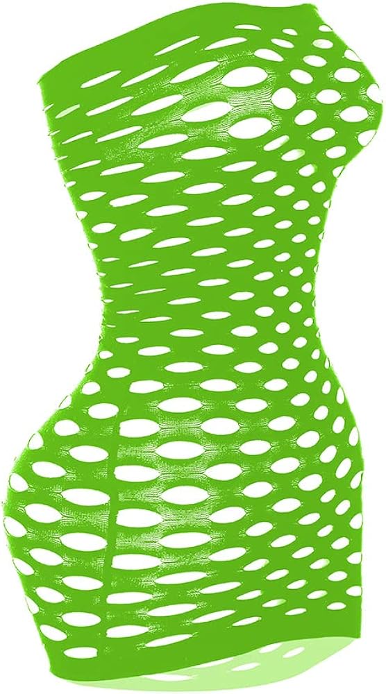 Sexy Womens Strapless Fishnet Lingerie Sleepwear Mini Dress Tube Chemise Bodysuit One Size