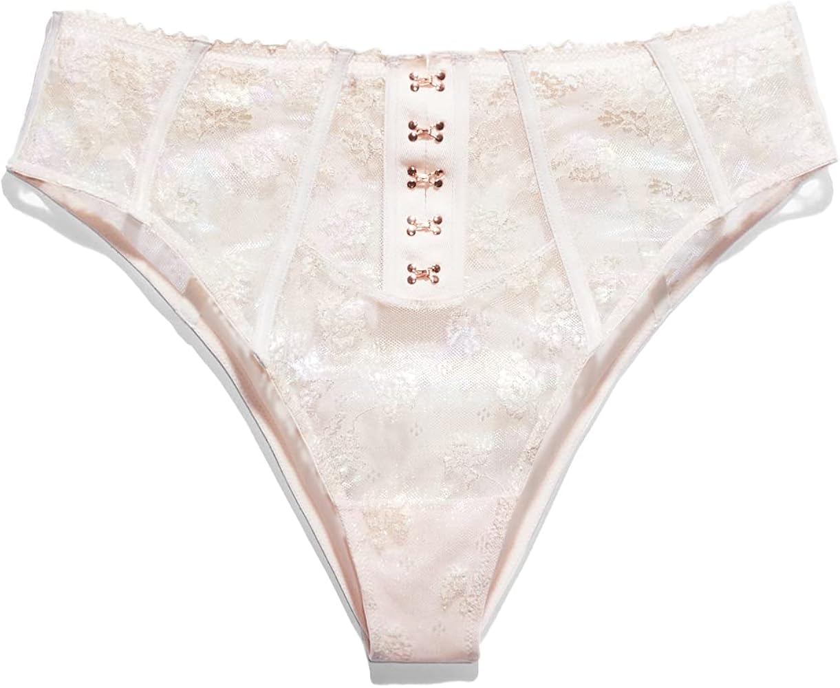 Savage X Fenty Women's Caged Lace High-Waist Brazilian