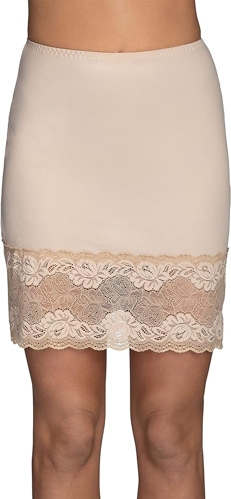 Vanity Fair Women's Half Slips for Under Dresses Silky Stretch with Lace (S-2XL)