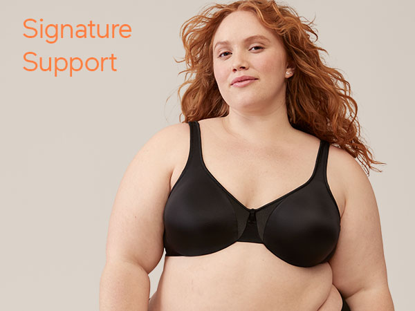 warners signature support bra, full cup underwire bra, comfortable bra, cushioned underwire