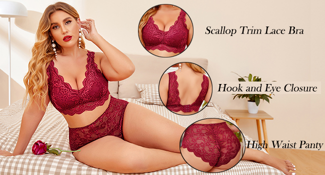 plus size lingerie set for women