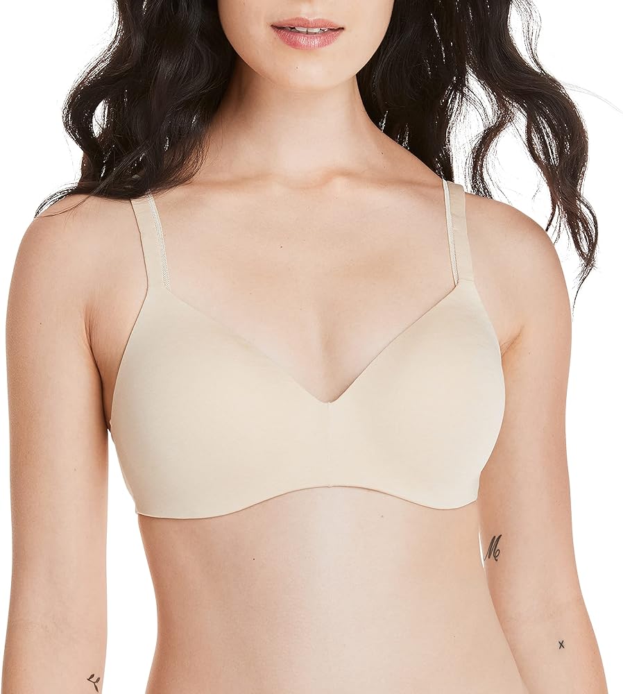 Hanes Women's Wireless Moisture-wicking T-shirt Bra, Wirefree Convertible T-shirt Bra