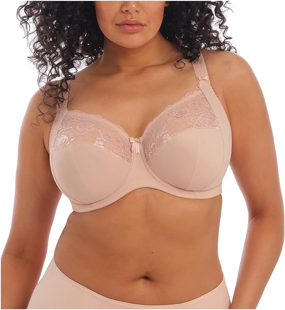 Elomi Women's Plus Size Morgan Stretch Lace Banded Underwire Bra, Sahara, 44E