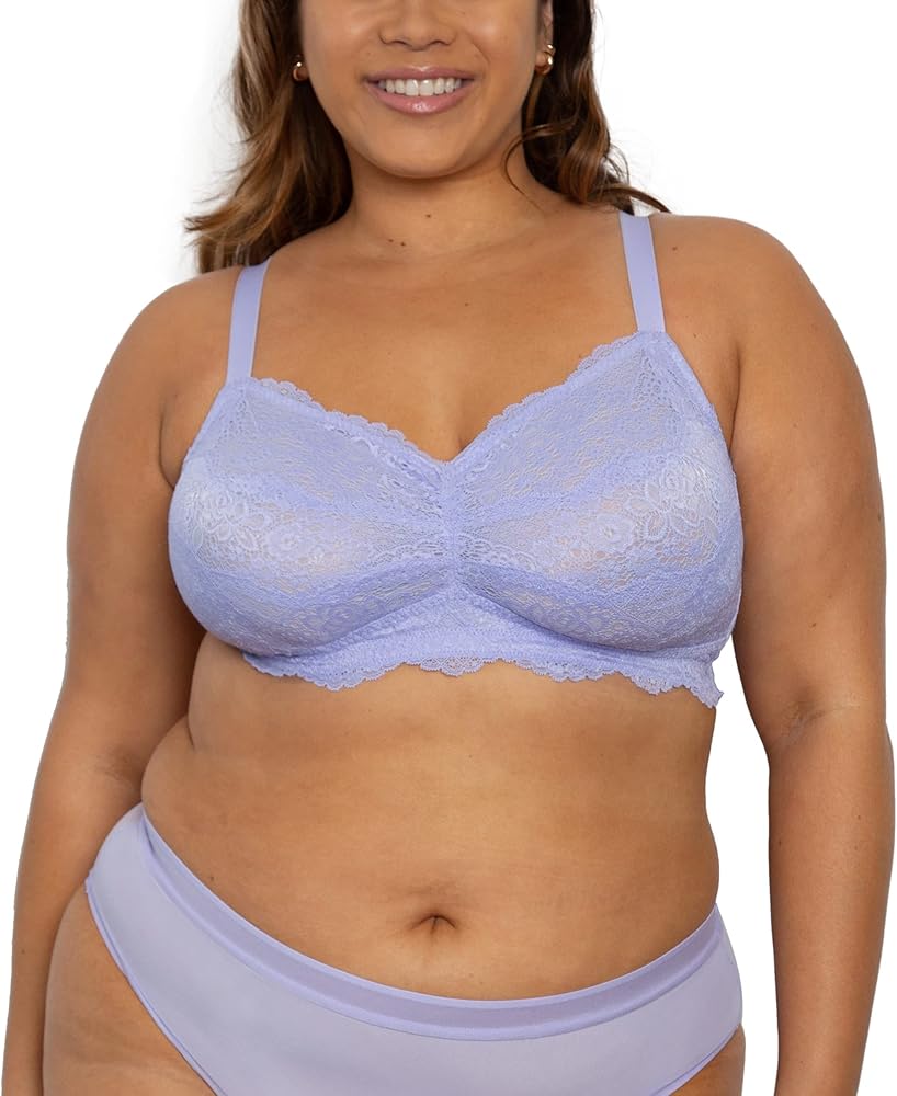 Women's Plus Size Luxe Lace Wireless Bralette