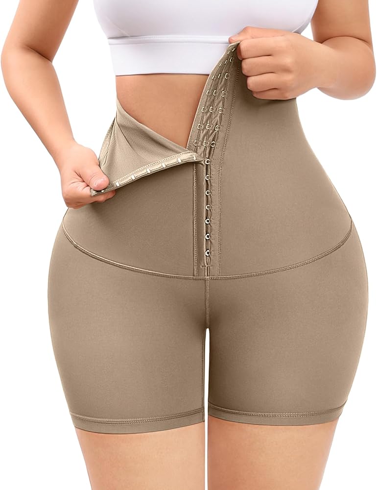 FeelinGirl Shapewear for Women Tummy Control High Waist Body Shaper Shorts Thigh Slimmer Faja Corset Waist Trainer Pants