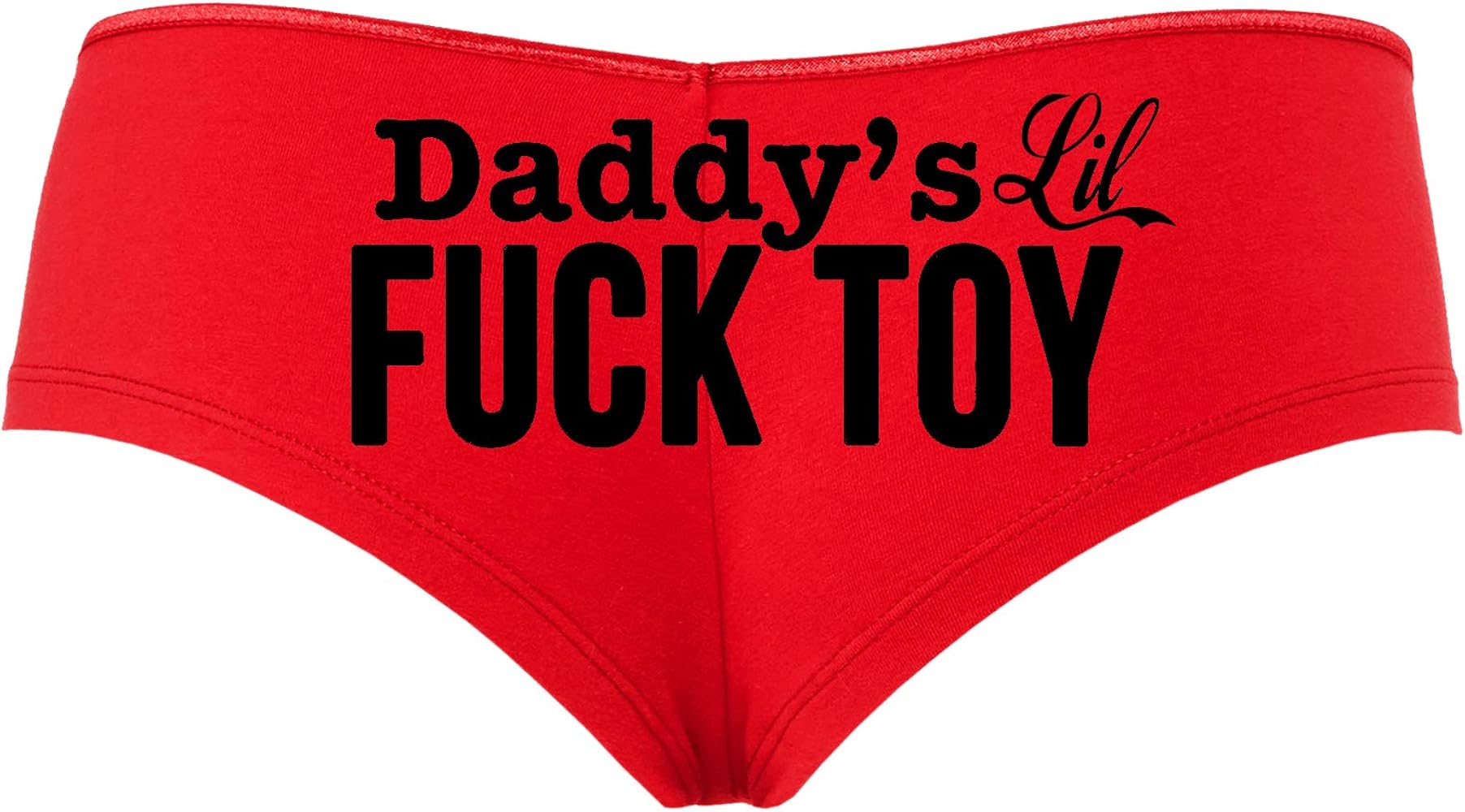 Daddys Little Lil Fuck Toy Fucktoy DDLG BDSM Owned Boyshort Red/Black