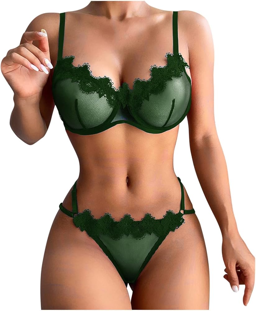 Sexy Lingerie Set for Womens Sex Naughty Comfortable Lace Bras and Panties Exotic Sets Two Piece of Sleepwears