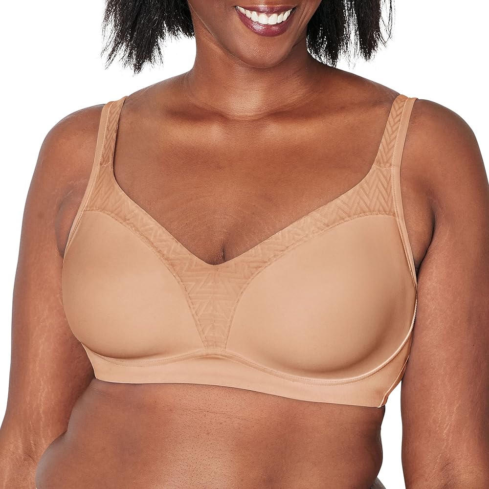 PLAYTEX Women's Bounce Control, Coverage Convertible Wireless T-Shirt, Full-Support Wirefree Bra