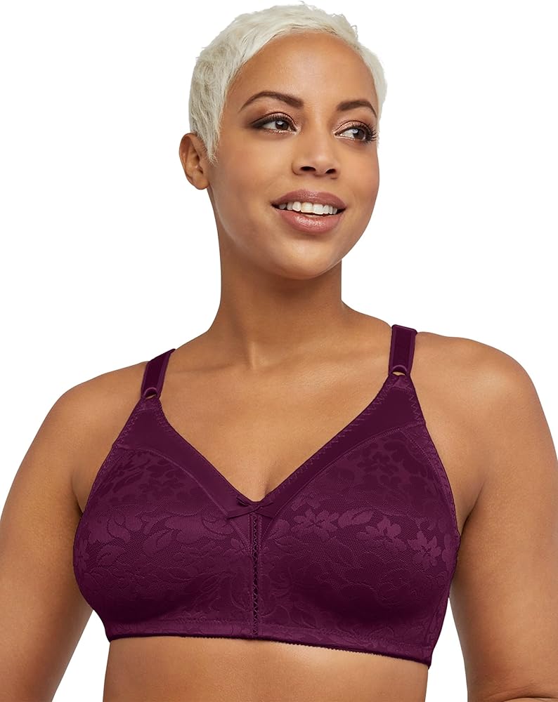 Bali Womens Double Support Lace Wirefree Bra, 38C, Nightfire Red