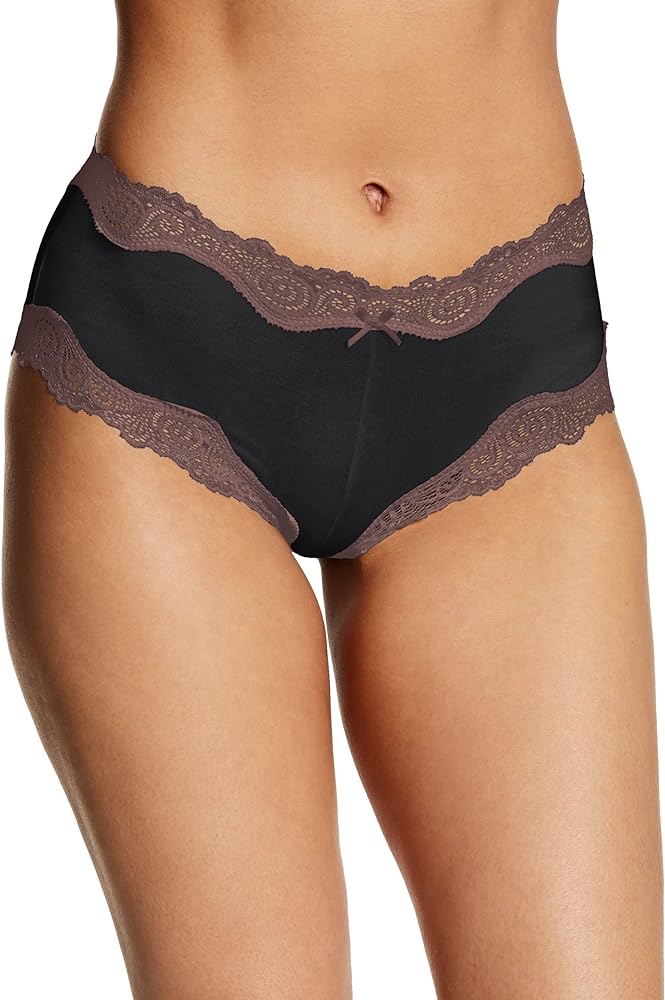 Maidenform Womens Scalloped Lace Trim Cheeky Hipster Underwear