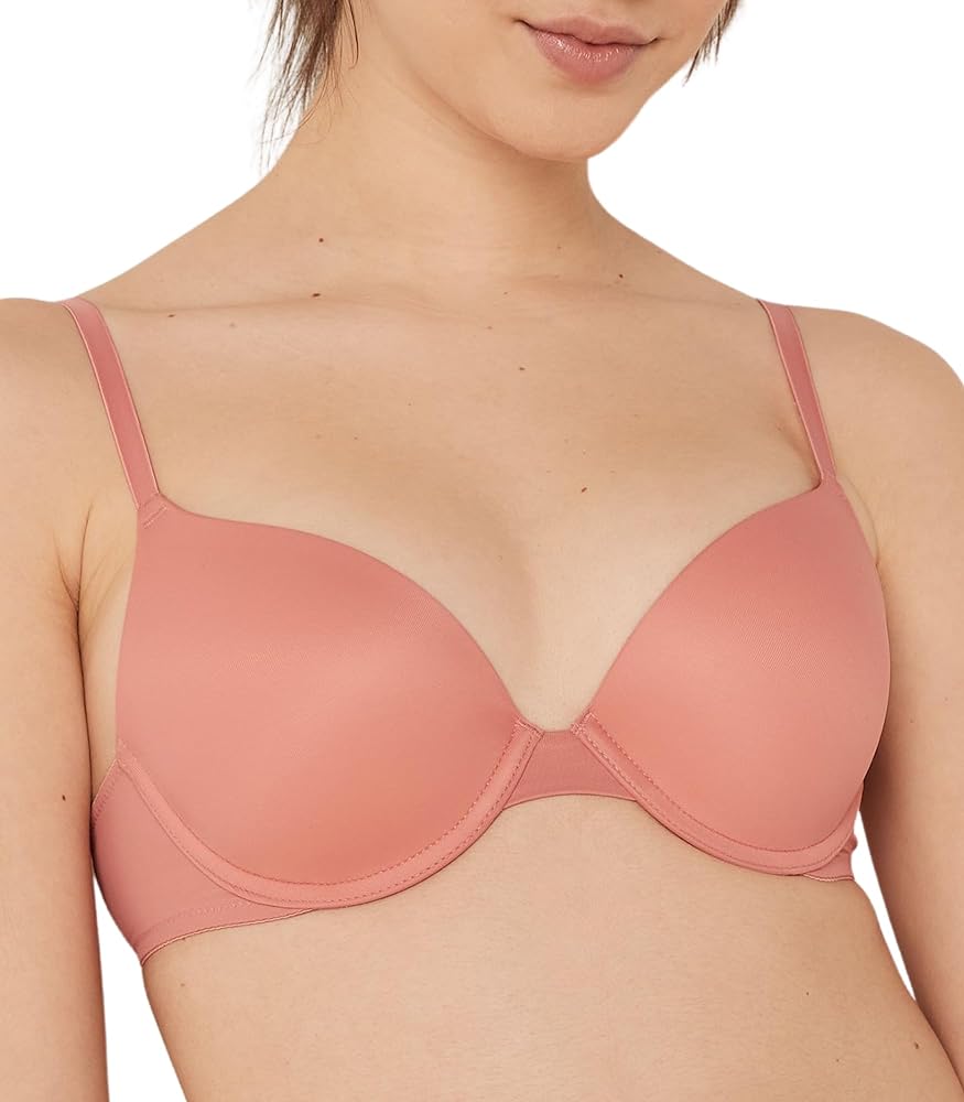 Victoria's Secret Pink Wear Everywhere Push Up Bra, Padded, Smoothing, Bras for Women, Pink (34D)