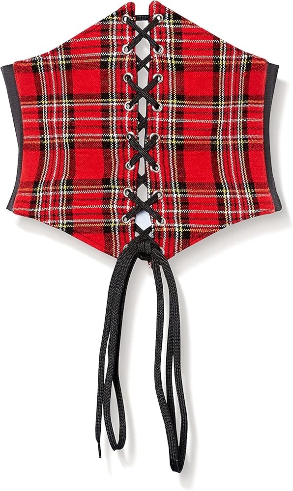 Daisy corsets womens Lavish Red Plaid Corset Belt Cincher