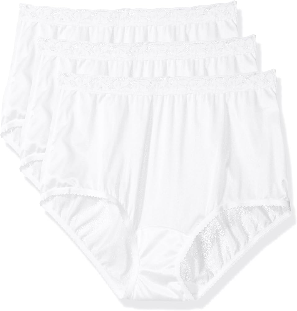 Shadowline Women's Panties-Low Rise Nylon Brief (3 Pack)