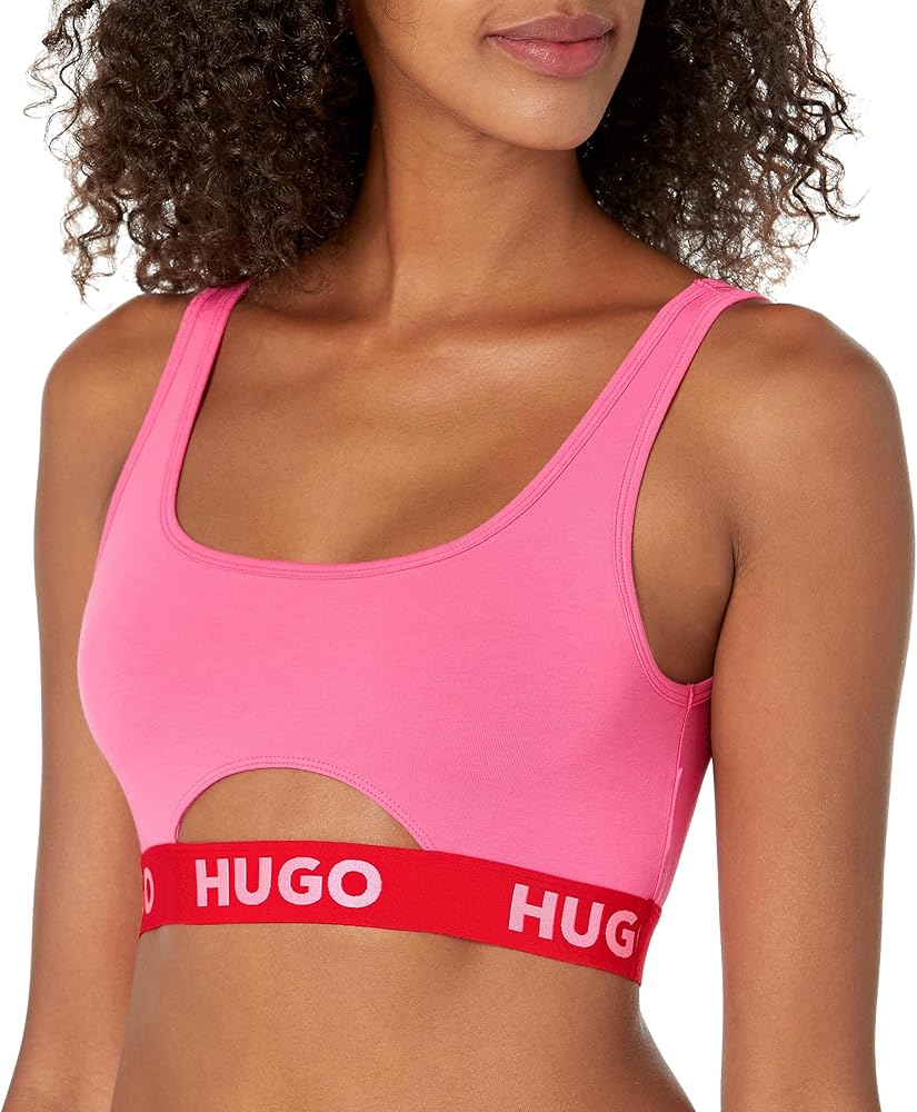 HUGO Women's Cut-out Cotton Bralette