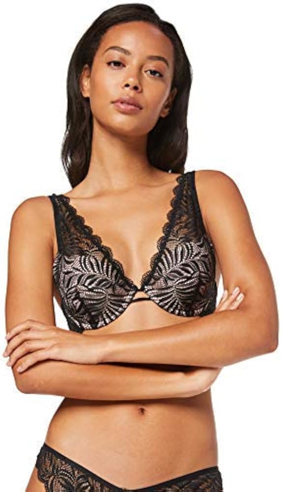 Iris & Lilly Women's Push-Up Lace Bra