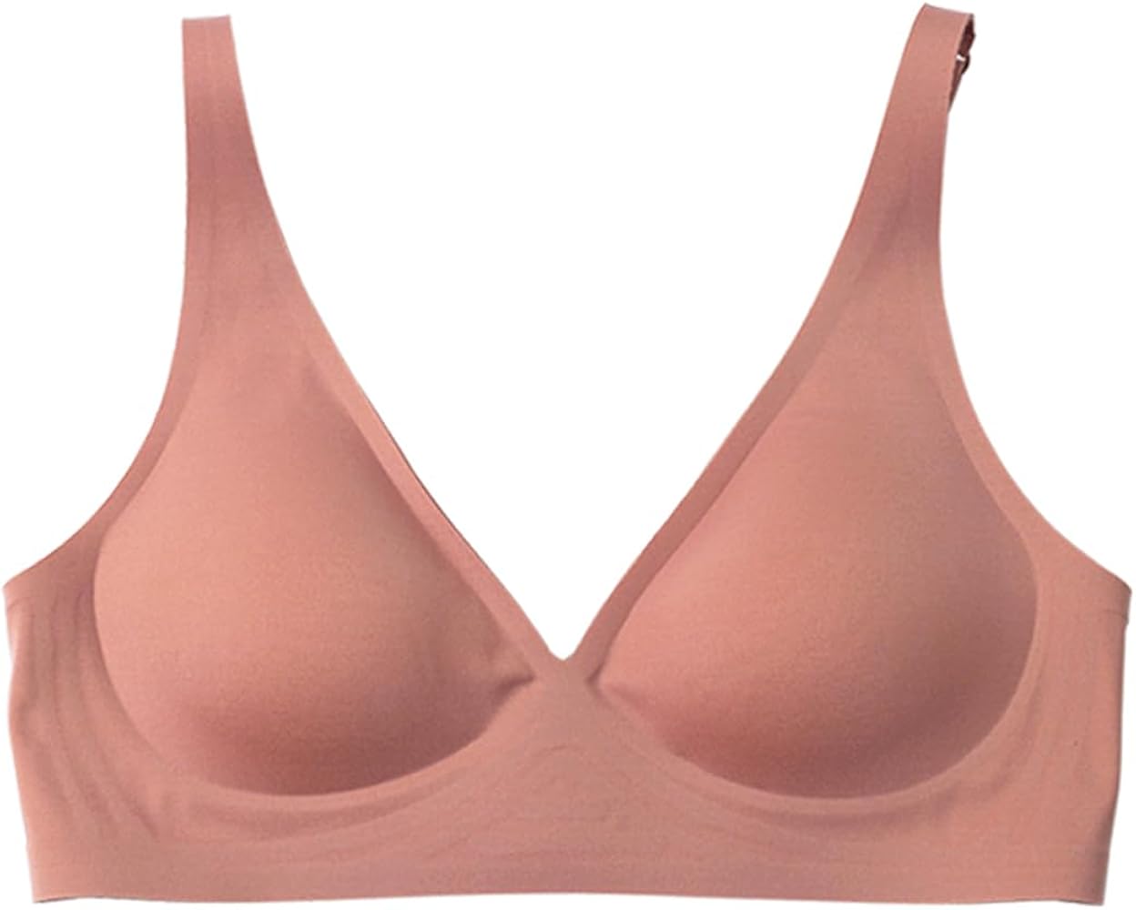 Harssidanzar Women's Seamless Bra Underwire Comfort Push Up Bra Soft Wireless Adjustable Everyday Bra SL104US