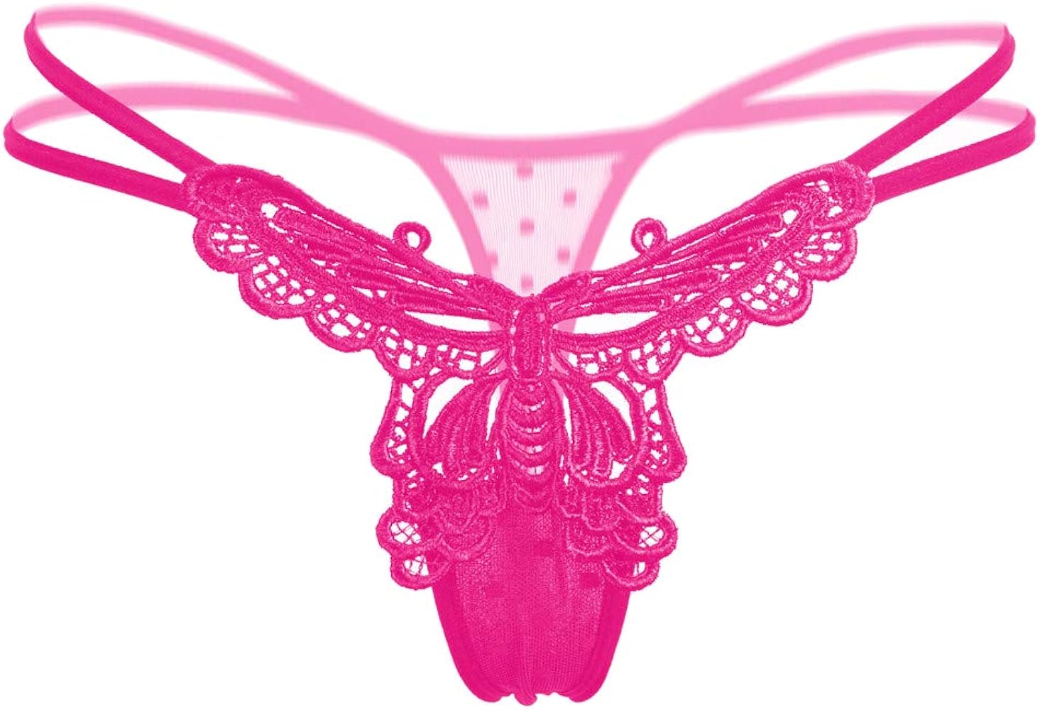 Women Sexy G-string Panties with Butterfly Pattern Front