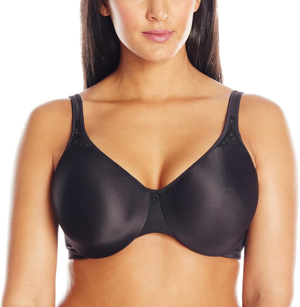 Bali Passion for Comfort Women`s Seamless Minimizer Underwire Bra - Black