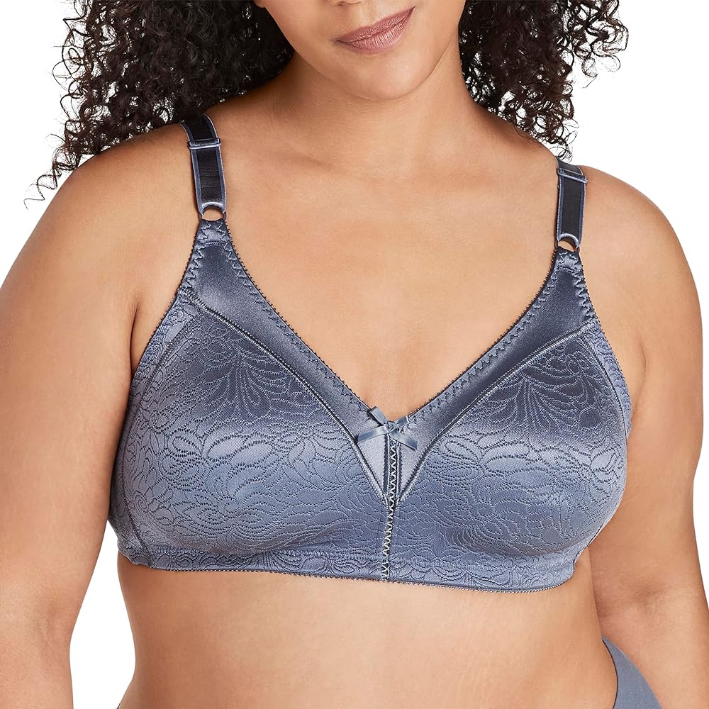 Bali Women's Double Support Wireless, Lace Bra with Stay-in-Place Straps, Full-Coverage