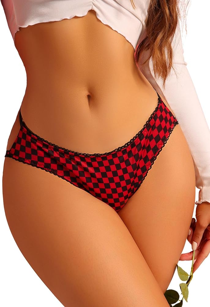 Verdusa Women's Bow Strappy Panties Cut Out Underwear Briefs