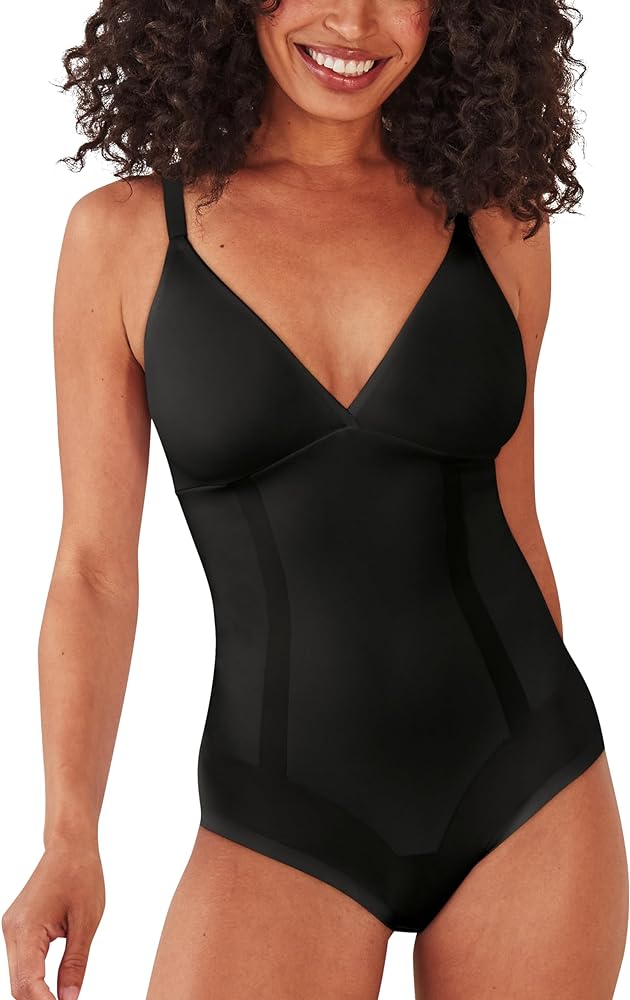 Bali Womens Bodysuit Shapewear, Ultimate Smoothing Bodysuit, Removable Foam CupsShapewear Bodysuit