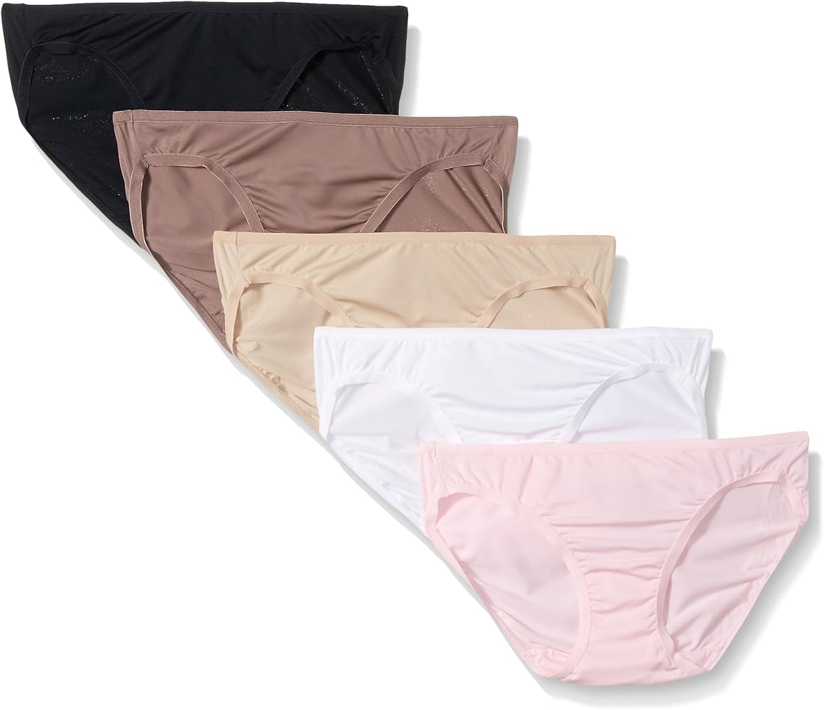 Fruit of the Loom Women's 5 Pack Microfiber Bikini Panties