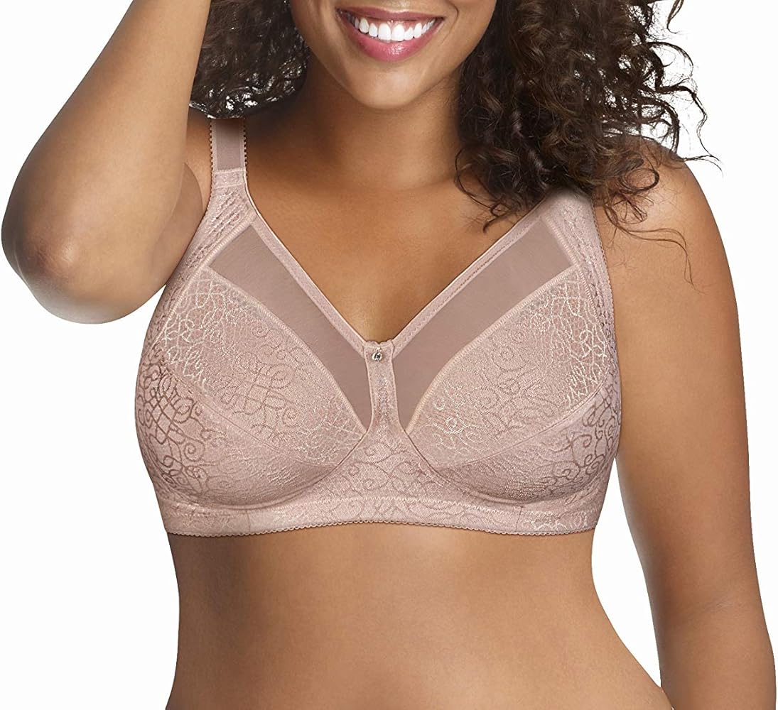 JUST MY SIZE womens Wireless Bra, Comfort Shaping Full Figure Wire-free Bra