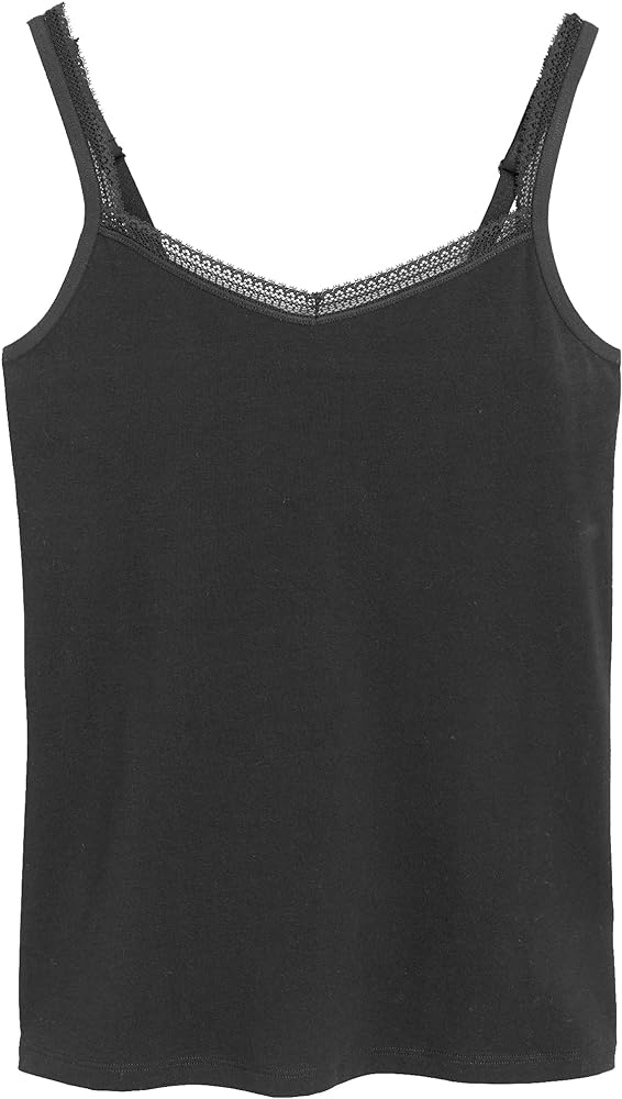 Marks & Spencer Women's Cotton Secret Support Lace Trimmed Cami