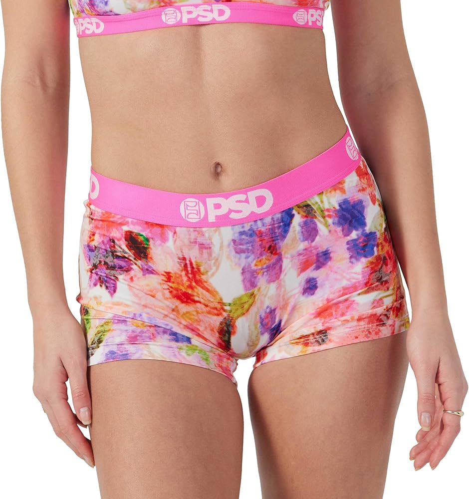 PSD Women's Summertime Melt Boy Shorts, Multi, S