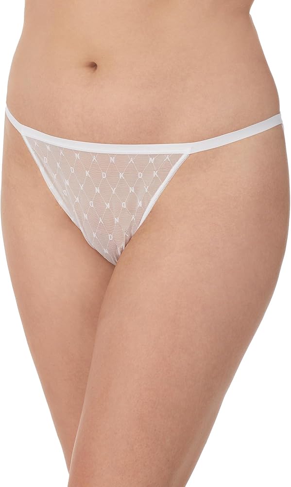 DKNY Women's Monogram Mesh String Bikini Panty