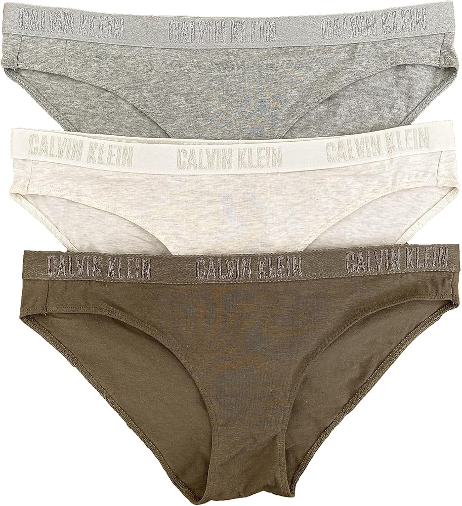 Calvin Klein Women`s Monochrome Cotton Bikini Panty 3 Pack