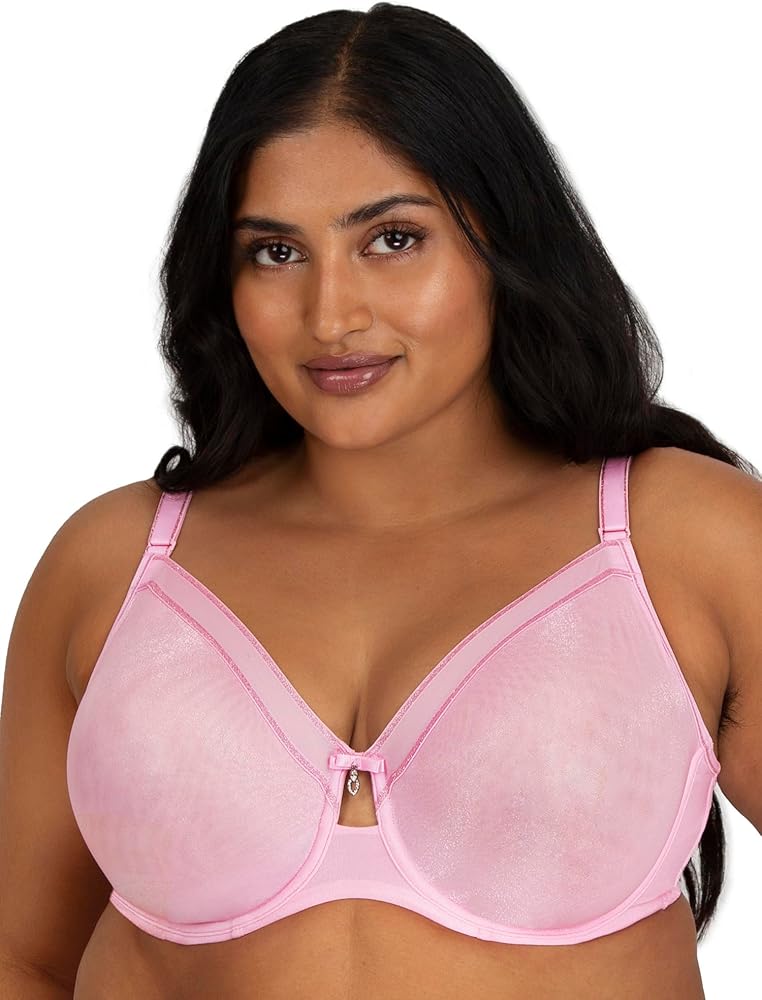 Curvy Couture Women's Plus Size Shimmer Full Coverage Unlined Underwire Bra