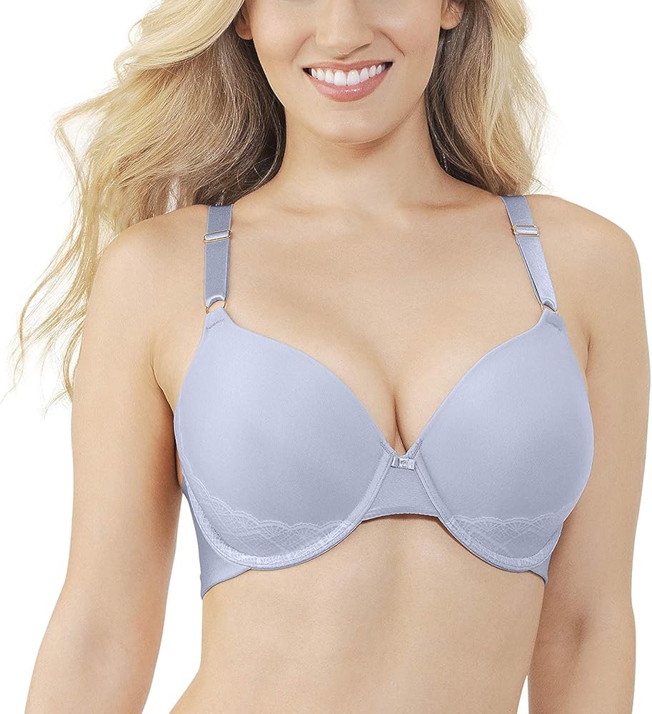 Vanity Fair Women's Beauty Back Full Coverage Underwire Bra 75345, Blue Whisper lace, 40D