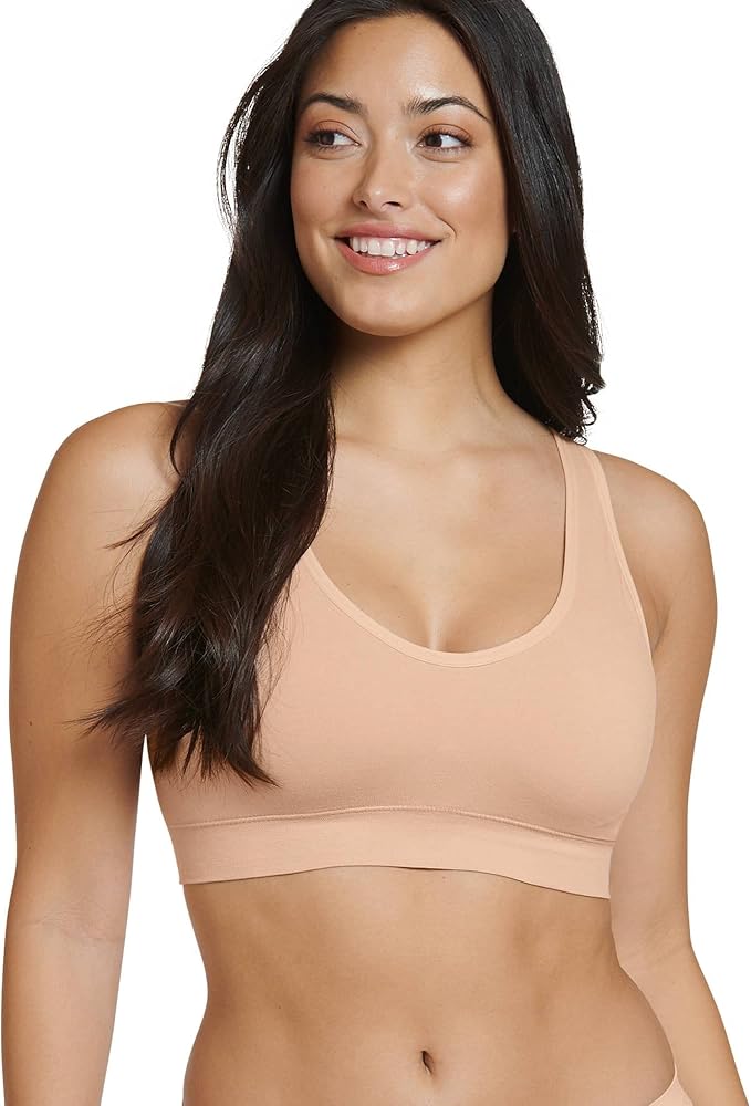 Jockey Women's Bra Cotton Blend Seamfree Light Support Bralette